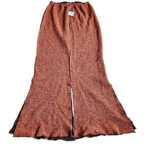 Vintage Courtney Washington womens Sz M burn orange textured skirt NWT